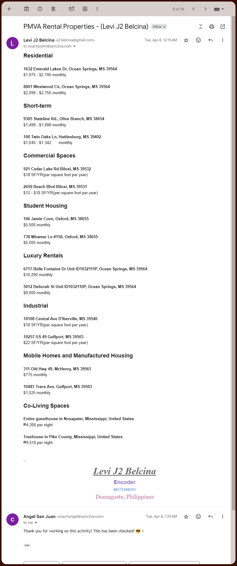 PMVA Rental Properties